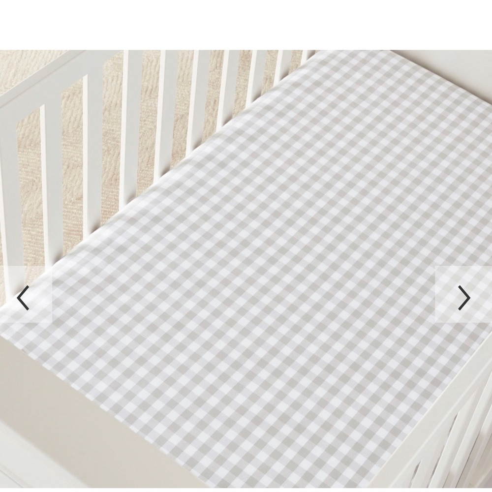 Pottery Barn Kids Check Organic Crib Sheet